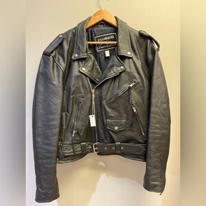 Diamond leather jacket